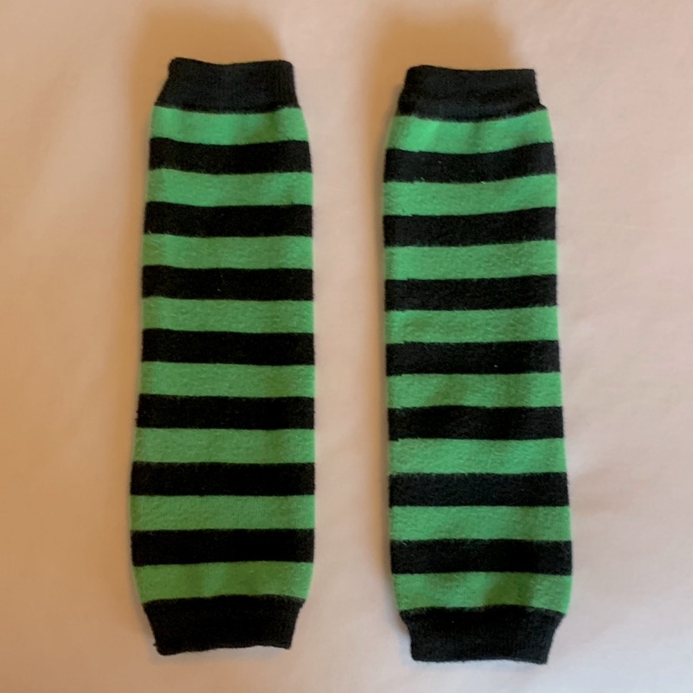 Babylegs St Patricks green stripe leggings/leg warmers